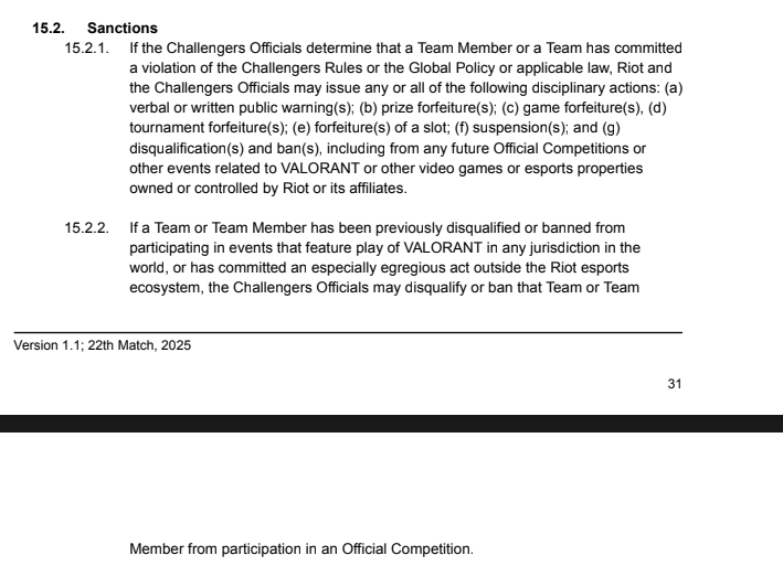 Killu (@killuzan) on Twitter photo Bonjour <a href="/valleague_fr/">Challengers France</a> , nous ( les spectateurs ) aimerions avoir des réponses suite au bannissement de derr ( joueur titulaire durant 2 matchs et désormais sur le banc de Siko ) pour tricherie.
En lisant le règlement 15.2.1, L'équipe Siko recevra-t-elle une sanction ?
1/2 Bonjour <a href="/valleague_fr/">Challengers France</a> , nous ( les spectateurs ) aimerions avoir des réponses suite au bannissement de derr ( joueur titulaire durant 2 matchs et désormais sur le banc de Siko ) pour tricherie.
En lisant le règlement 15.2.1, L'équipe Siko recevra-t-elle une sanction ?
1/2