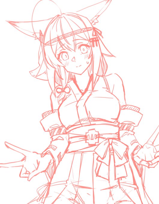 うちの子wip
アングル考えると難しいなぁ 