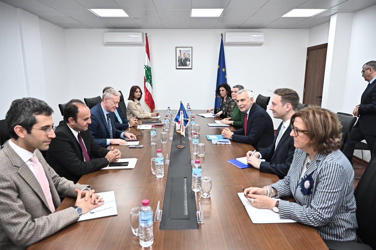SanninoEU's tweet photo. Had a productive discussion with the Lebanese Government, private sector, civil society on 🇪🇺🇱🇧 relations. We explored ways to strengthen our partnership and ensure participation in the Pact for the Mediterranean. https://t.co/7ynSmUcqQ2