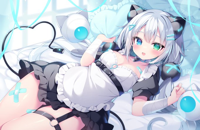 ^._.^🤍 #白髪銀髪の日 