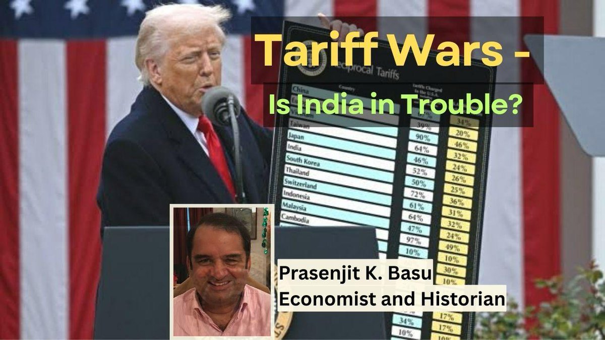 Mayank N. Singh🇮🇳 (@mayanknsingh) on Twitter photo Discussing Tariff Wars, China's dilemmas, US strategy, reset of Global World order and what reciprocal US tariffs could mean to India. Fascinating conversation with <a href="/PrasenjitKBasu/">Prasenjit K. Basu</a>. Video link in comments. Discussing Tariff Wars, China's dilemmas, US strategy, reset of Global World order and what reciprocal US tariffs could mean to India. Fascinating conversation with <a href="/PrasenjitKBasu/">Prasenjit K. Basu</a>. Video link in comments.