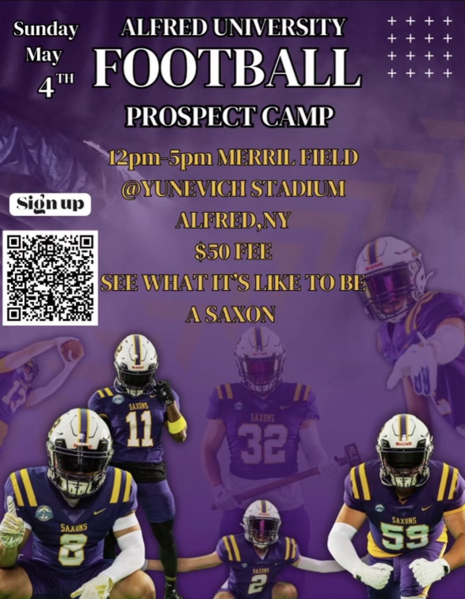 Thank you to <a href="/AUSaxonFootball/">Alfred U Football</a> and <a href="/MaccusD/">Maccus Dinsmore</a> for the junior day invite