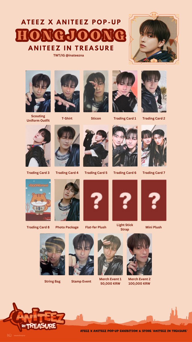 ATEEZ X ANITEEZ POPUP STORE 🏜️ ANITEEZ IN TREASURE PC/PHOTOCARD