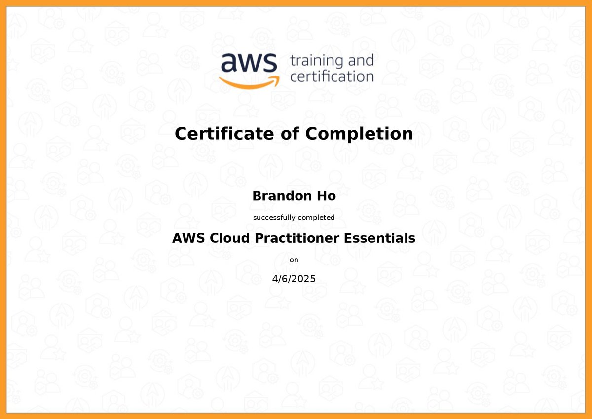breadoneh's tweet image. Just finished my AWS Cloud Practitioner Essentials training for the CLF-C02 exam! 🚀 Ready to tackle certification and level up my cloud career. From beginner to #AWS ready in just a few weeks! Who else is on the cloud journey? #AWSCertified #CloudPractitioner #AWSCommunity…