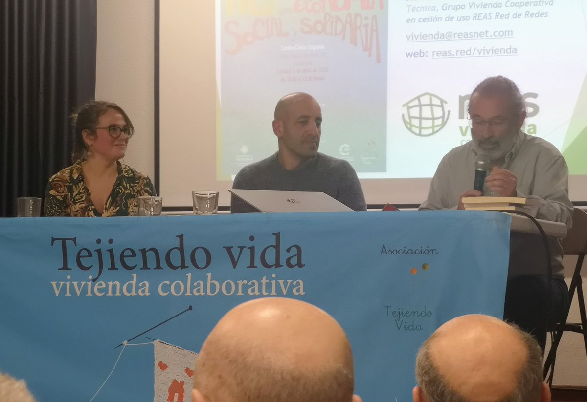 Reflexiones y experiencias compartidas ayer 5/04 en la Jornada de la Asociación Tejiendo Vida sobre «Cooperativismo hacia una Economía Social y Solidaria» con #Ecogermen, <a href="/energeticacoop/">Energética Coop ⚡</a>, <a href="/ekiwimovilidad/">Ekiwi Movilidad</a>, <a href="/FiareCyL/">GITCyL_FIARE_BE</a>, <a href="/Reas_Red/">Reas_Red</a> y <a href="/teuve_coop_va/">Cooperativa Tejiendo Vida</a>. 
Hacer #EconomíaSolidaria es posible