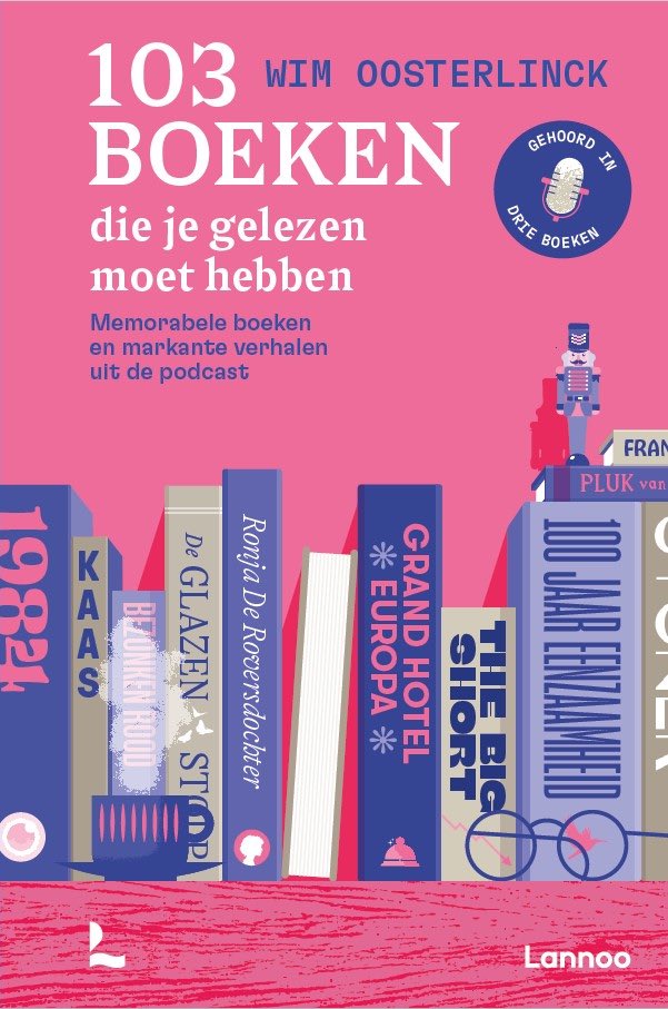 Trots! Het boek van de podcast komt eraan. 🥰 
Dit is de cover van '103 boeken die je gelezen moet hebben'. In het boek verzamel ik 103 bijzondere boeken, ontmoetingen en verhalen uit vijf jaar podcast #drieboeken 📚.
Het boek verschijnt op 6 mei.