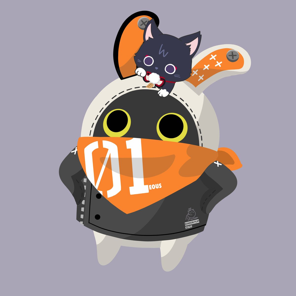 スカラマシュ(原神) 「ノベルティどっちがいいかなぁ 」|にゃんたん🐱🌱のイラスト