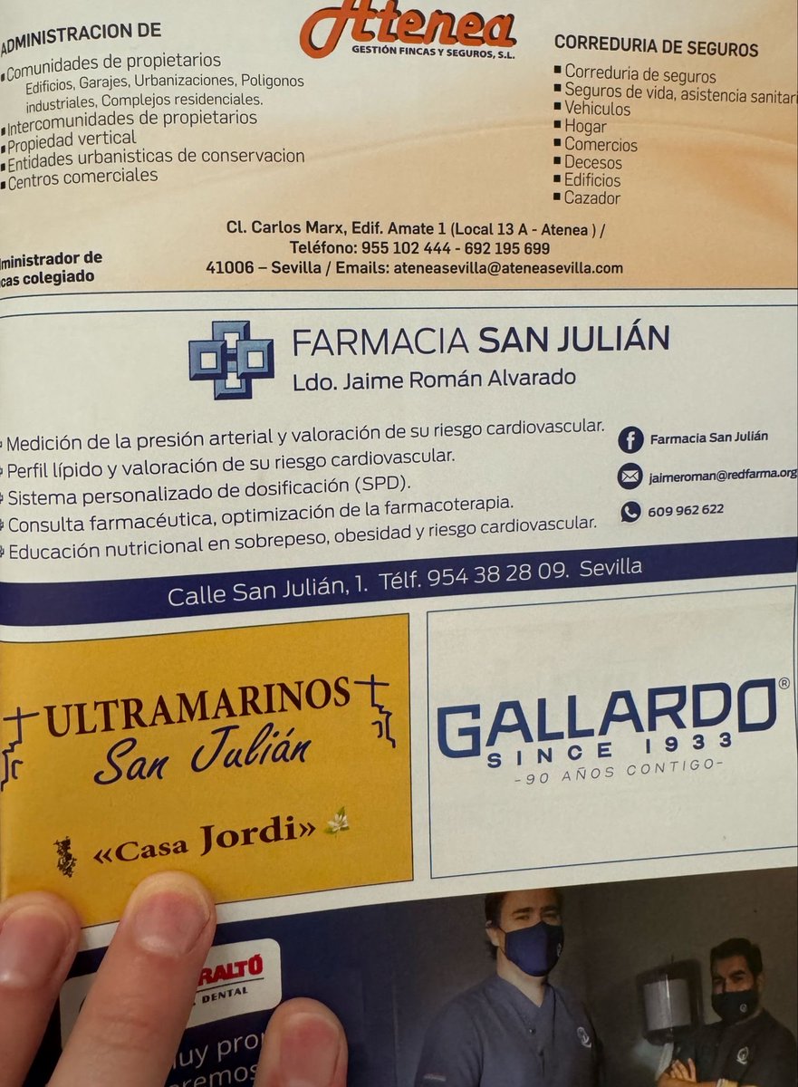 No solo nos cobran 30 euros por hacernos la renta en el ⁦<a href="/COF_Sevilla/">COF Sevilla</a>⁩ a los/as adjuntos/as cuando antes era gratis sino que el presidente pone anuncios de su farmacia y ⁦<a href="/ASFAS__/">ASFAS</a>⁩ calladitos