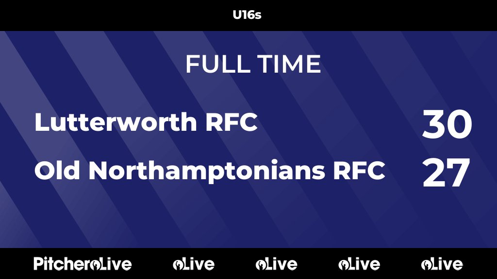 FULL TIME: Lutterworth RFC 30 - 27 Old Northamptonians RFC
#LUTOLD #Pitchero
pitchero.com/clubs/lutterwo…