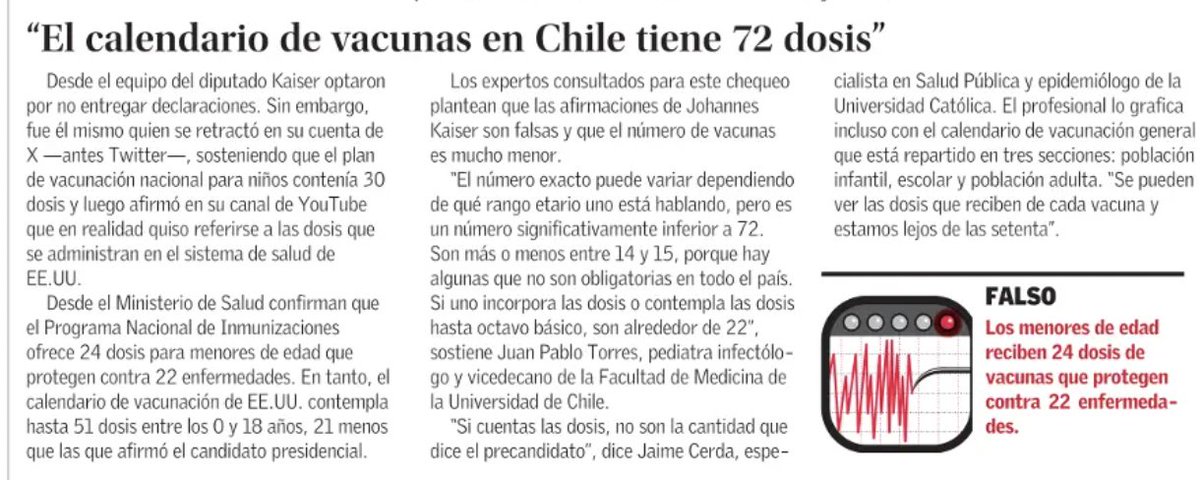 Un chequeo los dichos sobre vacunas del candidato Johannes Kaiser