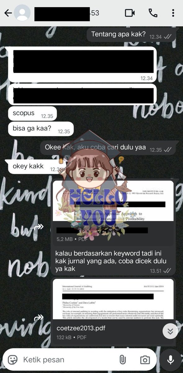 heyhellous's tweet image. Done joki cari jurnal scopus
- Jurnal sesuai req
- Disertai bukti indeks scopus q1/q2/q3
- Pembayaran diakhir
