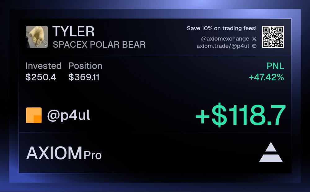 P4ulFN's tweet image. +74%, +$118… I don’t chase pumps — I am the pump.
Trade like a legend (or just copy me): axiom.trade/@p4ul 🔥😤