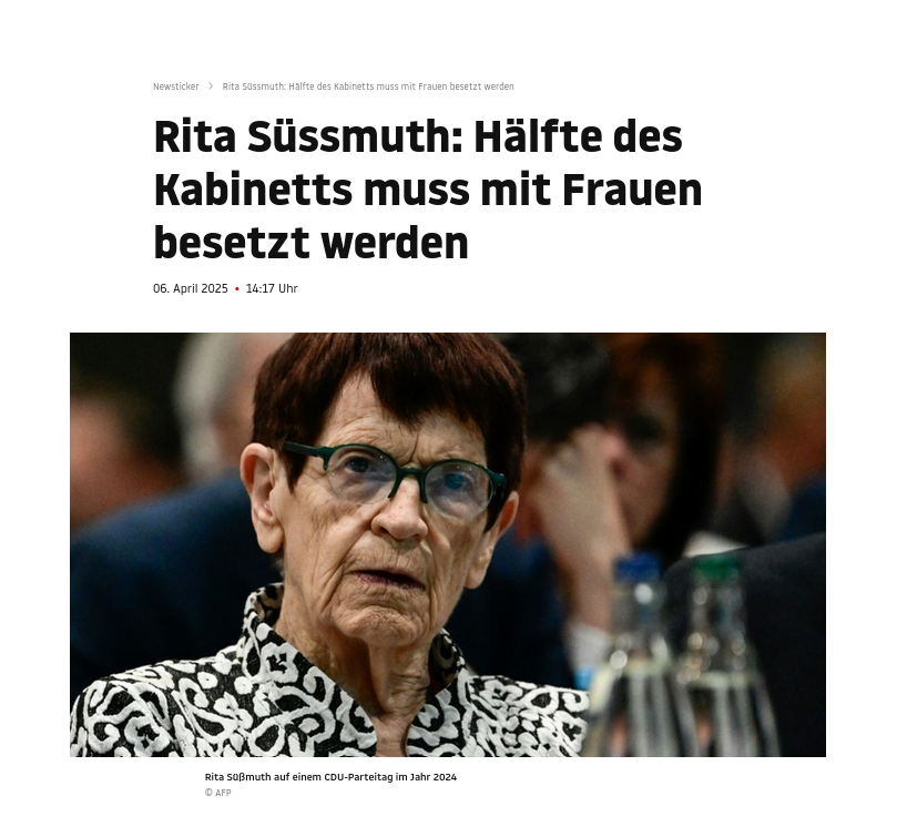 johannmartelmdb's tweet image. Selbst Relikte aus der #Kohl-Zeit melden sich noch einmal zu Wort: Der Linkskurs der #CDU und #CSU muss vollständig zu Ende geführt werden. Maximal 50 % Posten für männliche Unionsabgeordnete, wobei sie 77 % der Fraktion stellen, ist Männerdiskriminierung. Und #Merz macht mit.