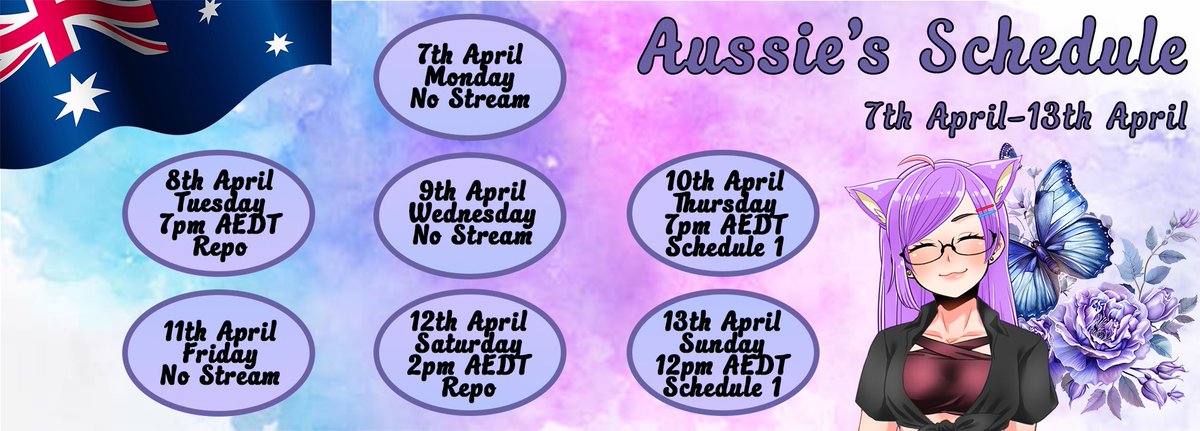 AussieSweets's tweet image. I know I haven’t posted in a while but ahhhh I’m back!!!
And will be posting weekly schedules ☺️