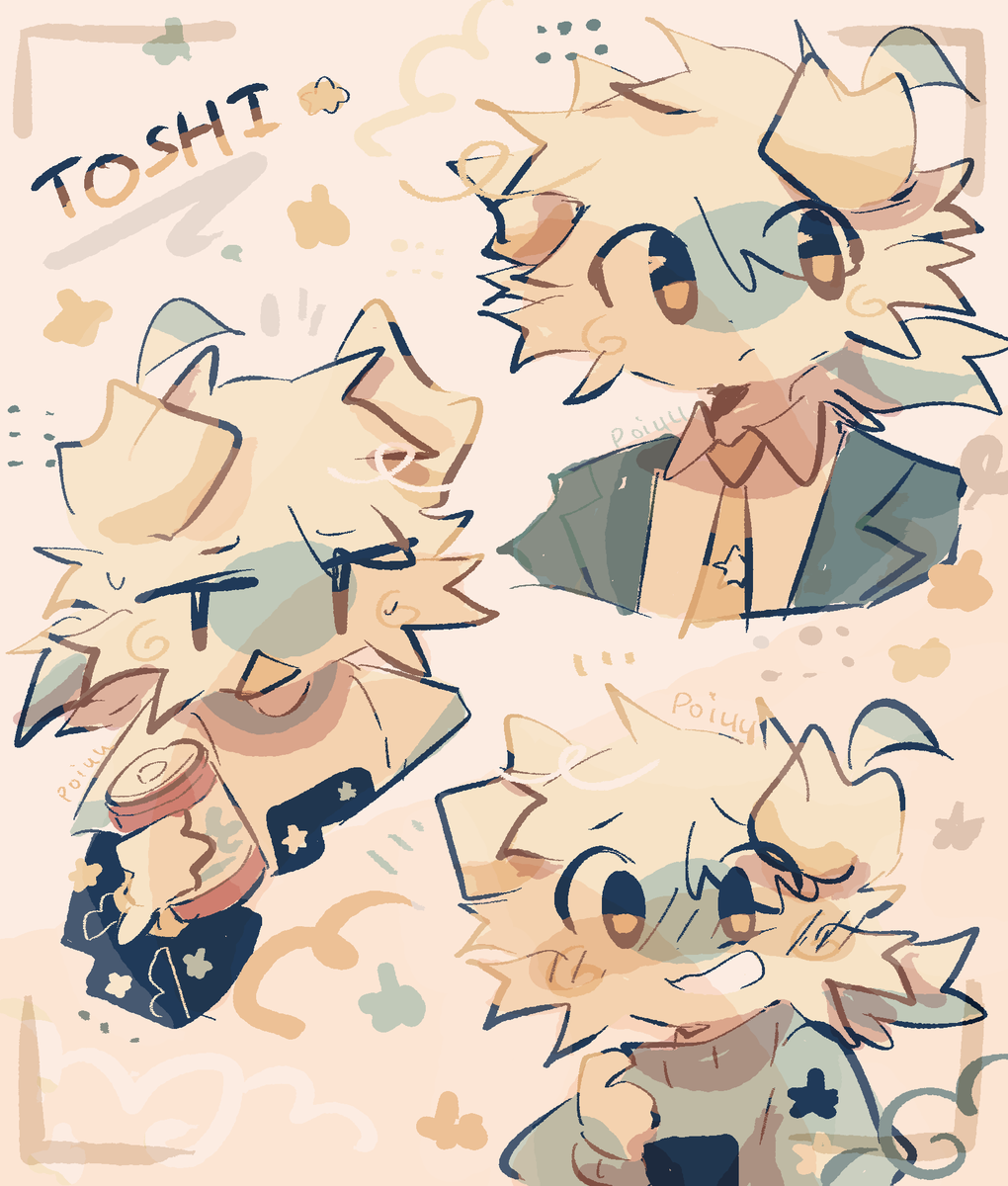 sorry for inactivity! been busy with a LOT of things haha
here's a doodle of Toshi :3
