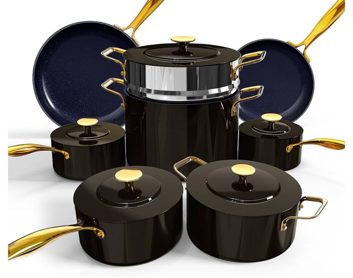 2Much4U2handle0's tweet image. This pot set though! Omg amzn.to/4in550J works wonders!!!