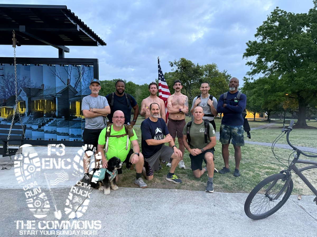 F3ENC's tweet image. 14 #f3enc men today!  #f3nation #f3counts
10 @ #thecommons
4 @ #kingsofq