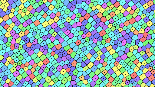 FabriceNEYRET's tweet image. Last week we have been playing with the paradoxical Modular Flows (constant isotropic point distribution under constant stretch). Mla @MatthewArcus produced this very cool Voronoi diagram on flowing jittered point distribution shadertoy.com/view/33s3zS
math:
golem.ph.utexas.edu/category/2014/…