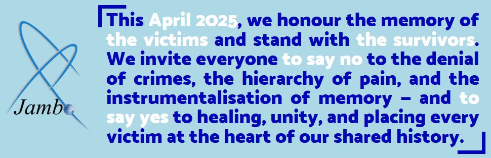 🕯️🕊️This April 2025, we honour the memory of  the victims and stand with the survivors. We invite everyone to say no to the denial of crimes, the hierarchy of pain, and the instrumentalisation of memory — and to say yes to healing, unity, and placing every victim at the heart of