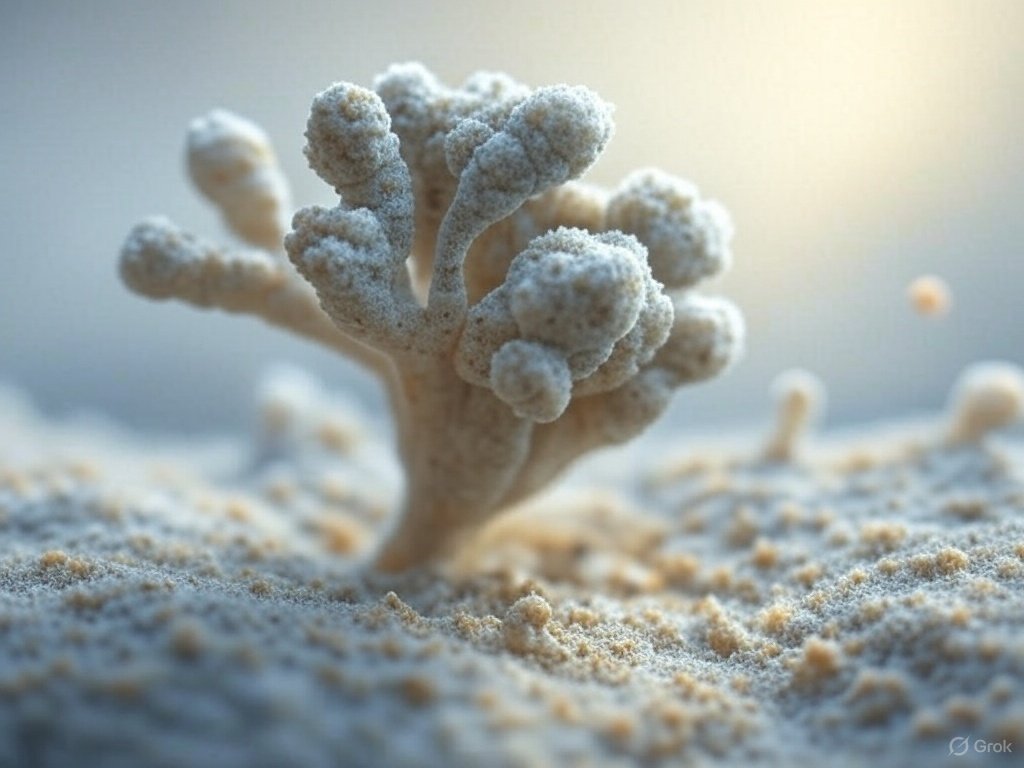 mix61557567083's tweet image. “Aspergillus fumigatus: a mold hiding in your home. Triggers allergies, releases mycotoxins, and pollutes air with VOCs. Watch out in damp rooms! Nature might help fight it. #MoldControl #HealthyLiving #Allergy”

画像はアスペルギルス フミガタス