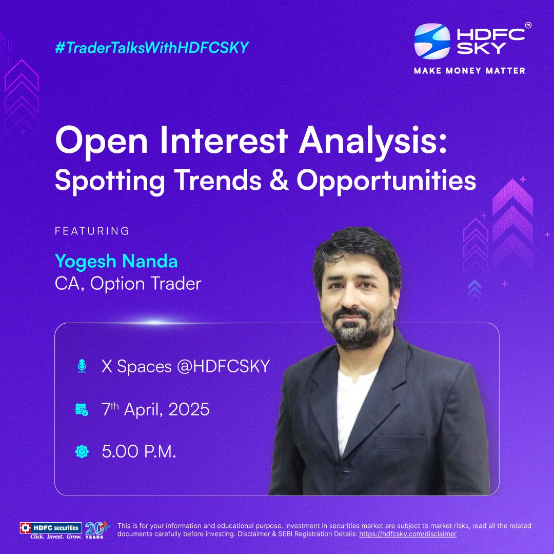 We’re kicking off strong with <a href="/yogeshnanda1/">Yogesh Nanda</a>, seasoned Options Trader, diving deep into Open Interest (OI) Analysis, alongside expert hosts <a href="/Supra_traders/">Sonali Palande</a> and <a href="/petercutinho/">Peter Cutinho</a>.

Tune in, level up, and Make Money Matter!
Set your reminder now – x.com/i/spaces/1mnxe…