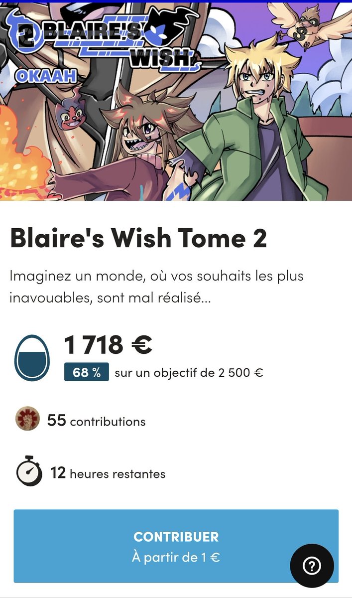 OKaahPM's tweet photo. On s'arrête pas on doit à tout prix atteindre les 100% aujourd'hui !!!!

Foncez acheter votre tome !!!!!
#SauvezBlairesWish

https://t.co/TVBO1hCmbb https://t.co/HCQ3RW8tJF