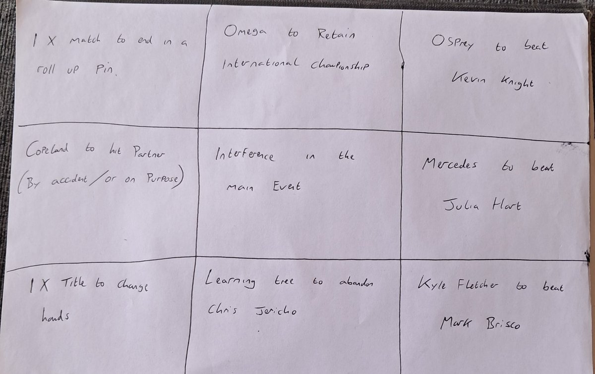 My Bingo Card for #AEWDynasty 
LFG!!!!!
#AEWDynamite 
#AEWCollision 
#AEW
