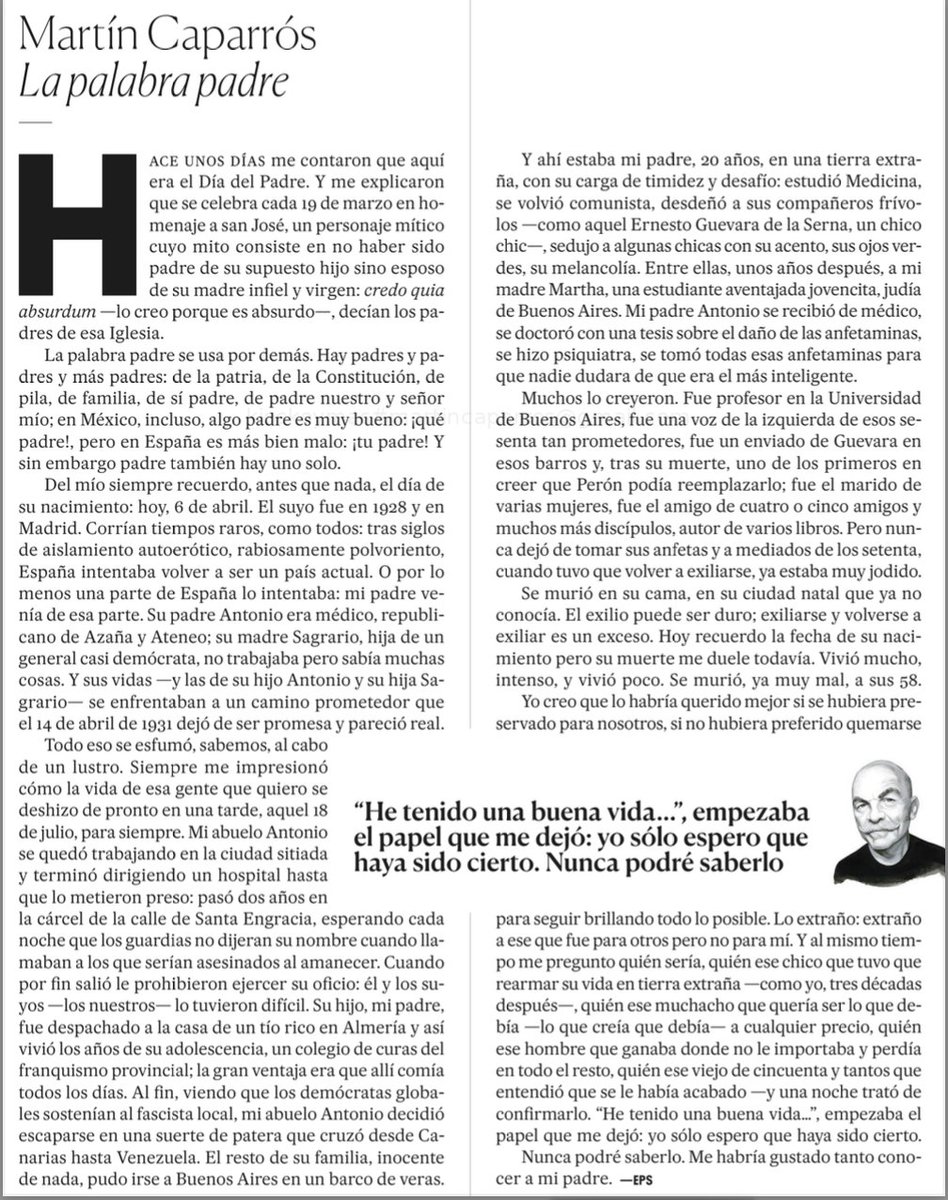 Hoy habría sido el cumpleaños de mi padre.