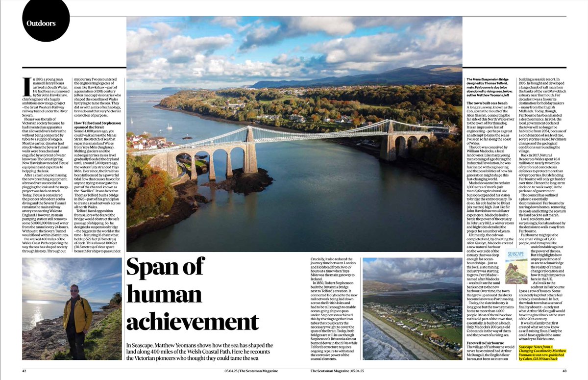 Matthew Yeomans (@mateoy) on Twitter photo Thanks to <a href="/TheScotsman/">The Scotsman</a> newspaper for inviting me to write a column about Seascape and the ways that Victorian engineers tried to tame the sea and reshaped the coastline of Wales - with consequences for how we adapt to climate change.
You can read more:
uwp.co.uk/book/seascape/ Thanks to <a href="/TheScotsman/">The Scotsman</a> newspaper for inviting me to write a column about Seascape and the ways that Victorian engineers tried to tame the sea and reshaped the coastline of Wales - with consequences for how we adapt to climate change.
You can read more:
uwp.co.uk/book/seascape/