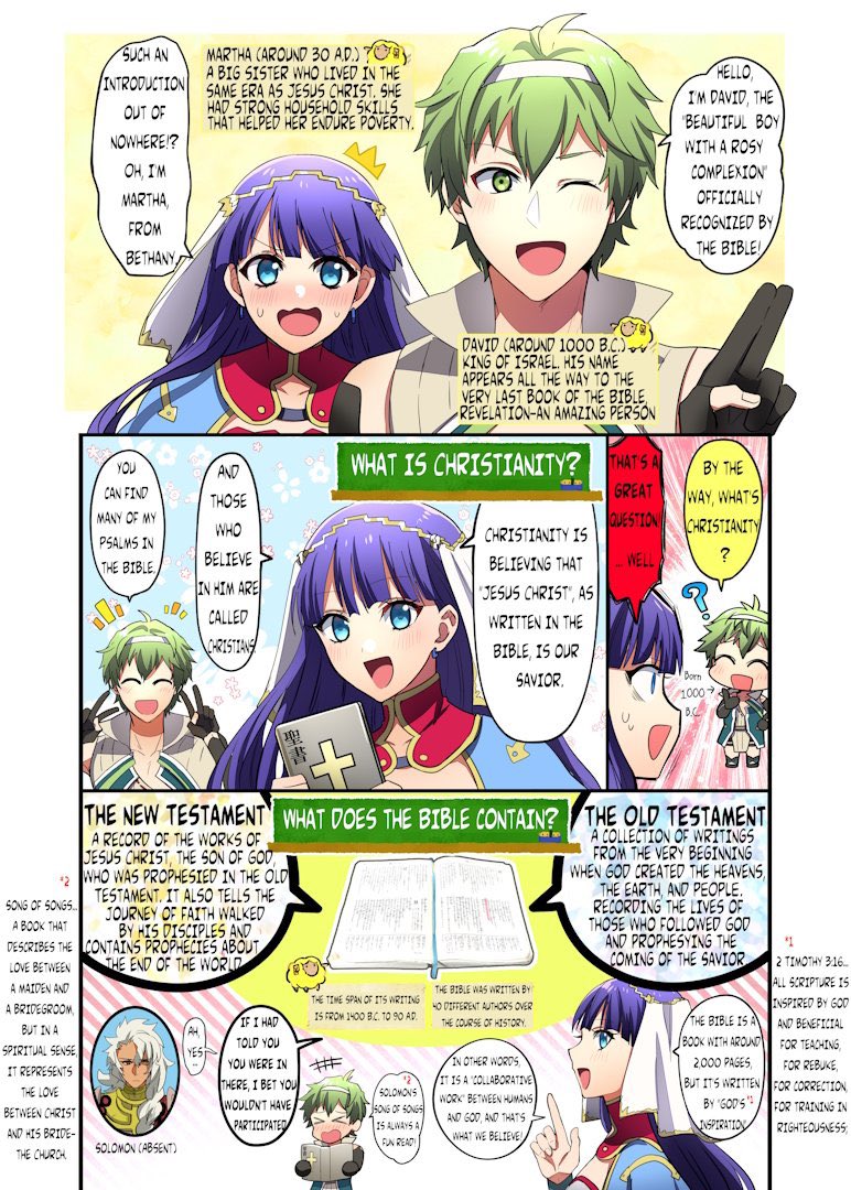 なぜなにキリスト教を翻訳して頂きました‼(1/2)

海外FGO好きさんも、漫画を通してキリスト教に興味を持っていただけたら嬉しいです🥰✝️
Thanks to @fkn3 for translating "All about Christianity" into English. I hope this manga will help you to know about Christianity. 