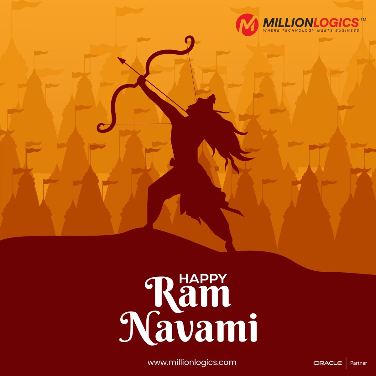 On the auspicious occasion of Ram Navami, MillionLogics extends warm wishes to our colleagues, clients, and partners. May the virtues of Lord Rama – righteousness, integrity, and dedication – inspire us all in our professional and personal endeavors. We wish you a day filled with