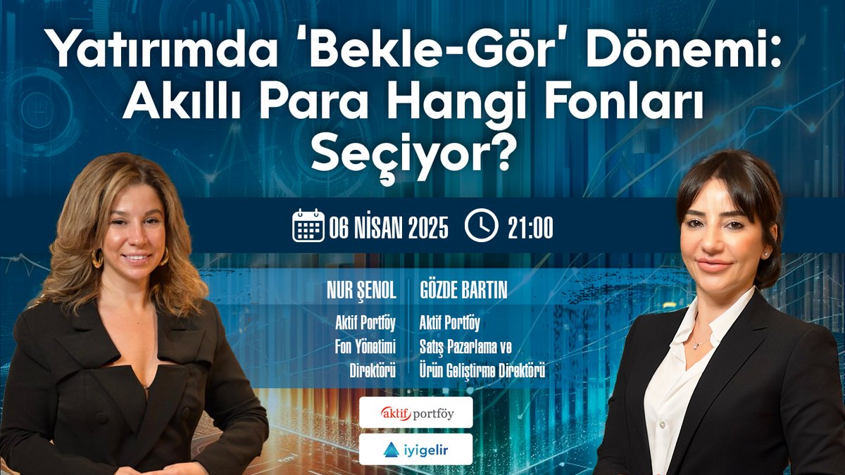 Pazar akşamlarının geleneksel yatırım fonları canlı yayınında bu akşam konuğumuz <a href="/aktif_portfoy/">Aktif Portföy</a> yöneticileri👇

📅6 Nisan 2025
⏰21:00

📍youtube.com/live/sXVfOnBUo…

☕️Sizi de sorularınızla birlikte bekliyoruz..

#foniyigelir #yatırım