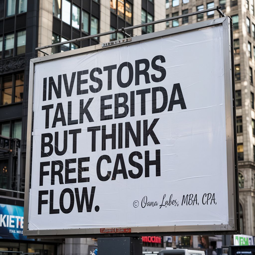 IAmOanaLabes's tweet image. Investors talk EBITDA.
But they think Free Cash Flow.
Most CEOs miss this critical disconnect.
➡️ Learn to analyze a cash flow statement in 10 steps and never miss a red flag again: buff.ly/FCOCikt
Everyone loves EBITDA because it’s simple and comparable.
But the…