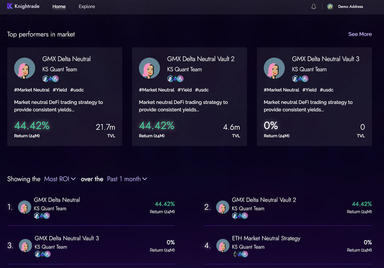 ℍ𝕠𝕨 𝕥𝕠 𝕦𝕤𝕖 𝕥𝕙𝕖 𝕂𝕟𝕚𝕘𝕙𝕥 𝕋𝕣𝕒𝕕𝕚𝕟𝕘 𝕍𝕒𝕦𝕝𝕥

Attention Knightraders, the long anticipated guide on the trading Vault is here 

<a href="/KnightradeTeam/">Knightrade</a> Vault is currently sitting at $29M+ TVL, and guess what?

you can as well join us and automate your trading journey