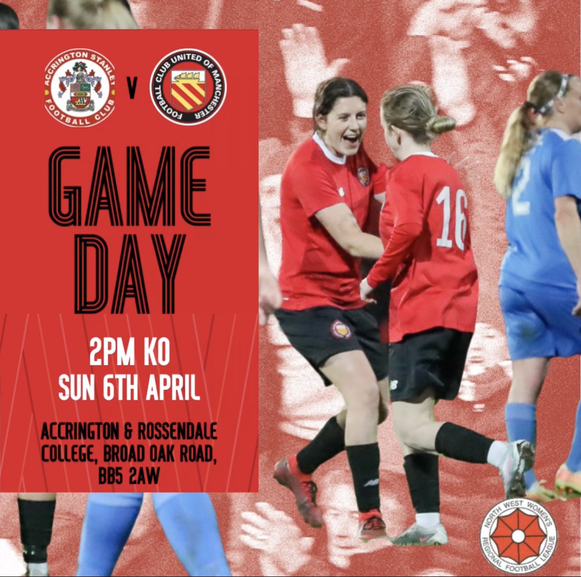 Semi-Final Day🤩

Accrington Stanley Women 🆚 FC United Women
🕑14:00 Kick Off
🏟️ Accrington &amp; Rossendale College
🏆 Alliance Design &amp; Print Cup

#FCUMW
