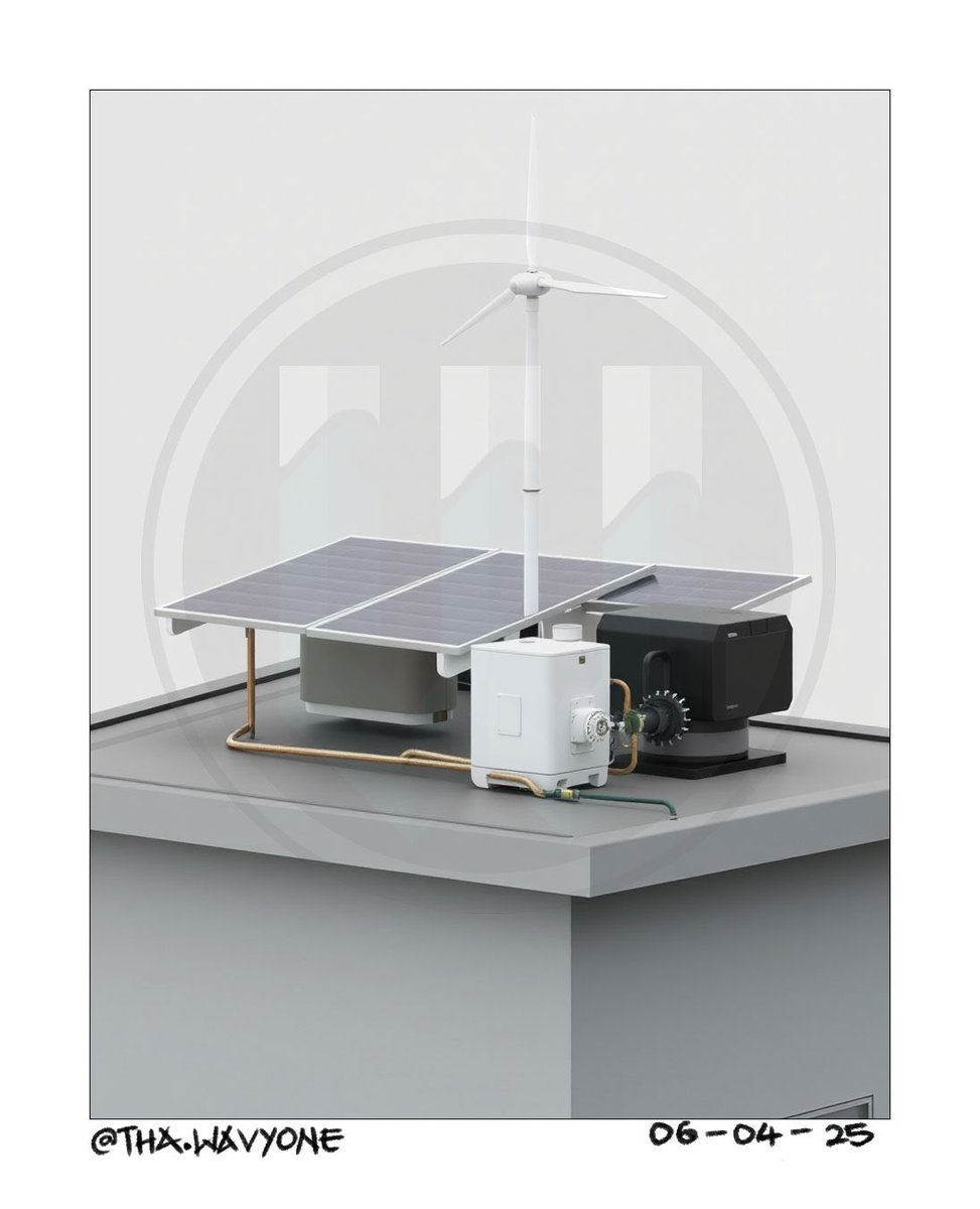 Tha_wavyone's tweet image. The Hybrid Rooftop Power Unit, my latest project, was inspired by the power struggles we Nigerians face daily. This Hybrid Power Unit harnesses solar, wind, and rainwater for steady, renewable energy from your roof. #PowerFromNature #HybridTechNigeria
#CleanEnergyRevolution