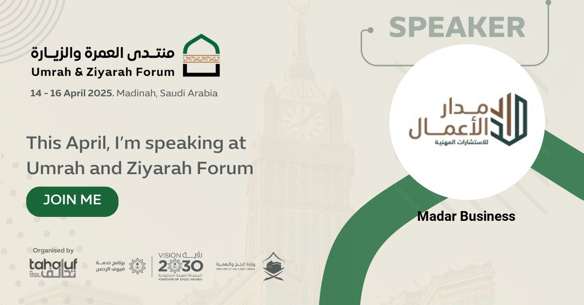 ترقبوا مشاركتنا ضمن الحدث الاستثنائي منتدى العمرة والزيارة في المدينة المنورة، من خلال ورشة عمل تقدمها شركة مدار الأعمال للاستشارات المهنية، ممثلة بالمحامية: بشائر المغامسي، تحت عنوان: “إدارة المخاطر القانونية في العقود التشغيلية والخدمية”.
#منتدى_العمرة_والزيارة 
#مدار_الأعمال