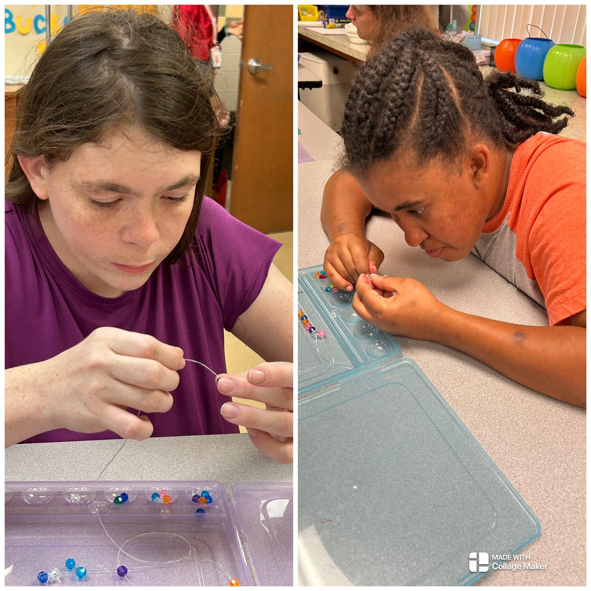 Dr_Corcoran's tweet photo. The Best Bracelets Ever! Business is working hard to create bracelets for Autism Awareness Month! Business is booming! @Sheliaisgreat @1_MegDavis @StefHartman @mgbongiovi @RachelCapitano @STEAMStarsRPS @RoyalPalm_RPS @TaraPittsJohns1 https://t.co/EiIslvFQwS
