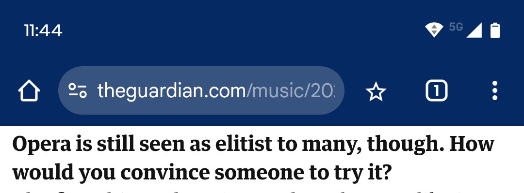 Yeah, because you lazy, cliché-riddled penpricks at the Guardian keep telling people it is. F*** off with your inverse snobbery. Go and print another f***ing Yotam Ottolenghi recipe that needs a £400 saucepan and 2 tonnes of Galapagos dodo garlic, but sure - *opera* is elitist.