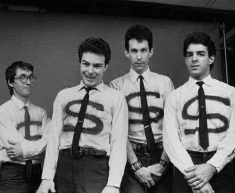Dead Kennedys wearing their iconic dollar sign shirts and ties..... #nocredit