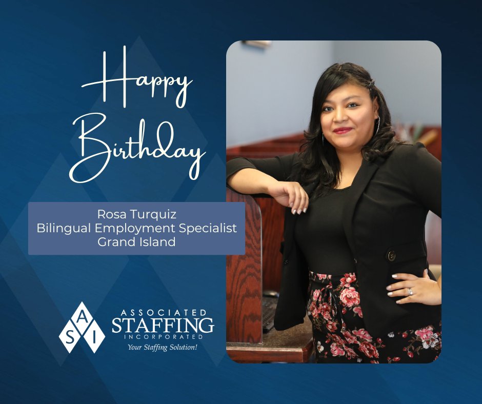 Wishing Rosa, our incredible Bilingual Employment Specialist in Grand Island, a fantastic birthday! 🎂 Your commitment to helping others truly stands out. 🌟 Thank you for all that you do! 💙

#Birthday #HappyBirthday #Celebrate