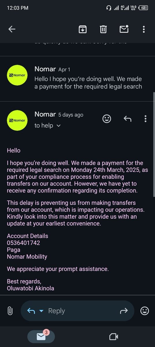 tobistack's tweet photo. @MuyoSan @BrassHelp Yet, nothing is yet to be done about it. According to their app, we can't make transfers because of compliance. 

Yet, we completed what need to be done from our end more than a month now and nothing is done from their end.

I've sent multiple emails to them. No different. https://t.co/j7SUcDG7aE