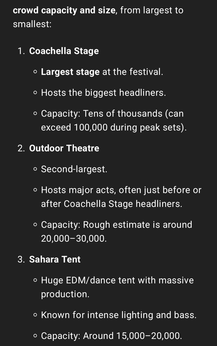 I just put it here cuz i saw some #that girl's stan trying to lie about stages capacity