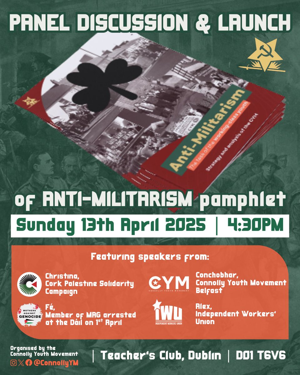 Connolly Youth Movement (@connollyym) on Twitter photo π£ ππΌπππ πΏπππΎππππππ ππ πΌπππ-ππππππΌππππ & ππΌππππππ ππΌπππΎπ π©
The farce of βneutralityβ across the island is quickly eroding- from Shannon Airport to NATO integration, and PESCO to the EUβs war machine.
1/6 π£ ππΌπππ πΏπππΎππππππ ππ πΌπππ-ππππππΌππππ & ππΌππππππ ππΌπππΎπ π©
The farce of βneutralityβ across the island is quickly eroding- from Shannon Airport to NATO integration, and PESCO to the EUβs war machine.
1/6