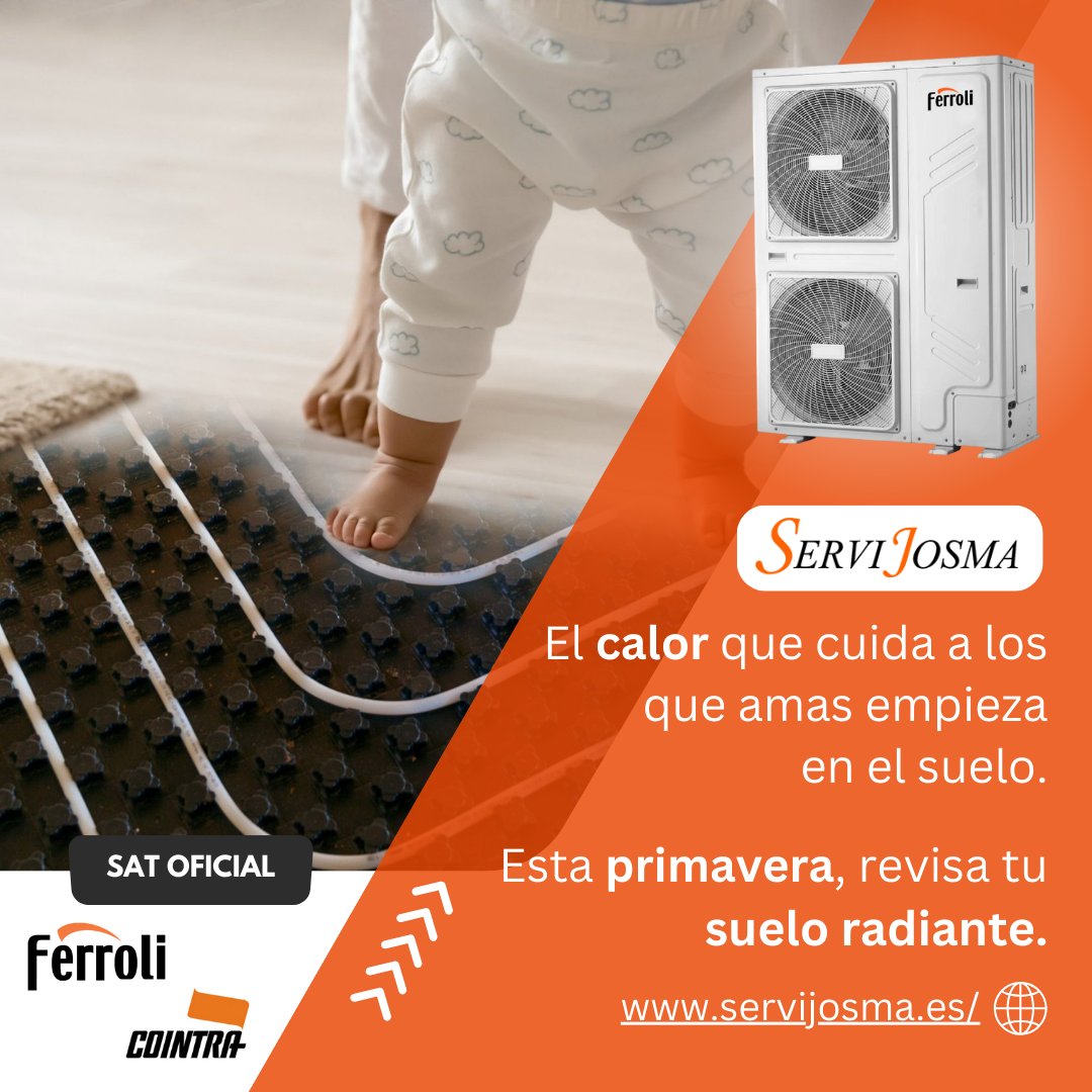 Servijosma's tweet photo. Esta primavera, cuida ese calor silencioso que envuelve tu hogar con bienestar.
En #servijosma somos el Servicio Técnico Oficial de @ferroli_es y @cointraesp en Cantabria.
Cuidamos lo que cuida de los tuyos.
📞 ¡Pide tu cita ahora!
☎️ 942 372 666
#sueloradiante #familia #sat https://t.co/7xlfTC0OfP