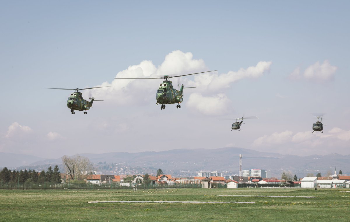 euforbih's tweet photo. The Aviation Detachment under 🇪🇺 #EUFOR command, with 🇮🇹 &amp; 🇷🇴 crews, trains 24/7 in all conditions. 
These exercises ensure EUFOR’s readiness to assist in emergencies, no matter the challenges.
Residents across 🇧🇦 #BiH may notice increased activity. 
#EUFORBiH #EUFORYOU https://t.co/0Wqk2FoiM8