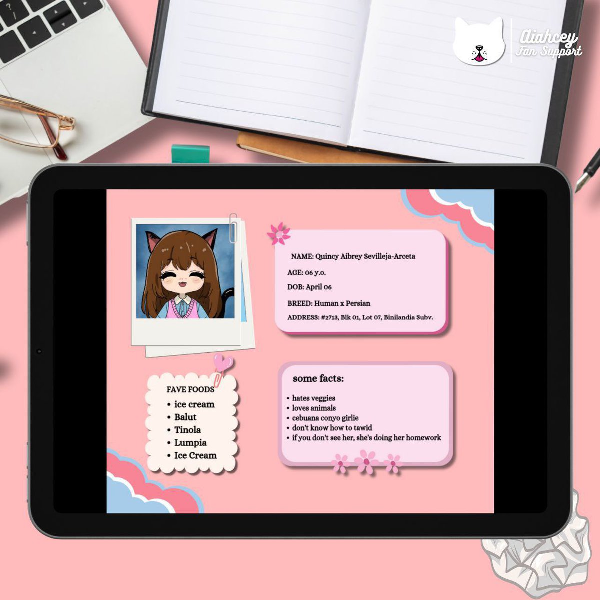 𝗤𝘂𝗶𝗻𝗰𝘆 𝗔𝗶𝗯𝗿𝗲𝘆 𝗦𝗲𝘃𝗶𝗹𝗹𝗲𝗷𝗮-𝗔𝗿𝗰𝗲𝘁𝗮? 🤔

“Present po, Chicher!”

No need to wait any longer because our pretty little baby can finally spell her name! We are so honored to introduce 𝗤𝘂𝗶𝗻𝗰𝘆 𝗮𝘀 𝘁𝗵𝗲 𝗔𝗶𝗮𝗵𝗰𝗲𝘆 𝗙𝗦 𝗺𝗮𝘀𝗰𝗼𝘁, we hope she