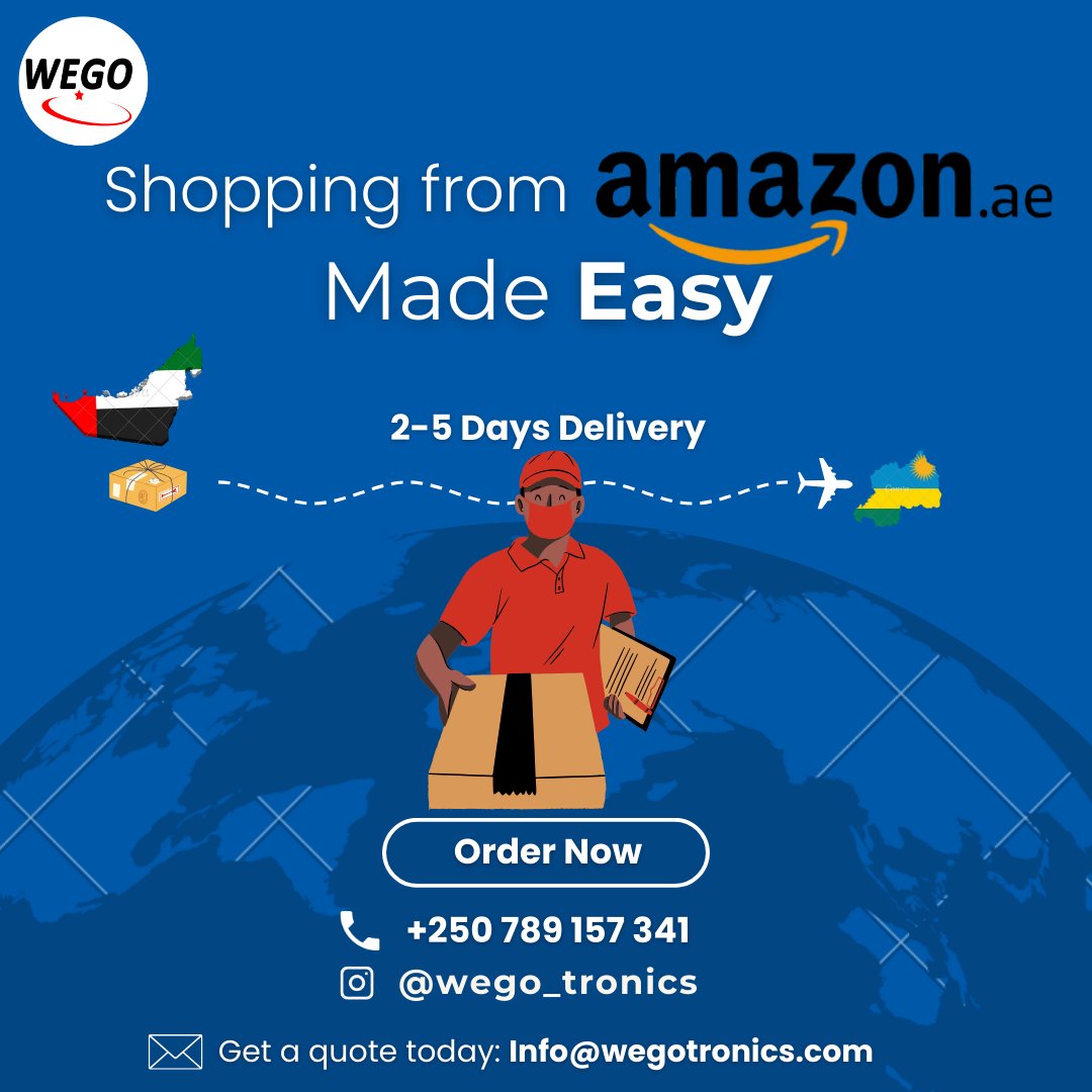 😇Enjoy A Fast Delivery On All Amazon.ae Products!

🤝🏽Place your order today and enjoy a ⚡speedy delivery at your doorstep.

At WEGO, We are Better, Faster and Pocket-friendly😇

DM for More!😉