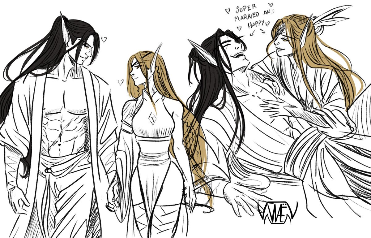 kissfortheelves's tweet photo. Vaeris and Nalaen sketches 
#tagnala https://t.co/OZCKamhJw9