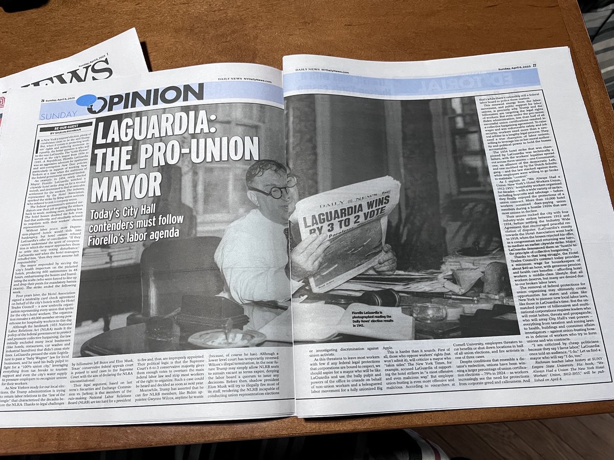 Shaun Richman (@ess_dog) on Twitter photo I'm in <a href="/NYDailyNews/">New York Daily News</a>, talking about "We Always Had a Union," labor law & the NYC mayoral.
nydailynews.com/2025/04/06/lag… I'm in <a href="/NYDailyNews/">New York Daily News</a>, talking about "We Always Had a Union," labor law & the NYC mayoral.
nydailynews.com/2025/04/06/lag…